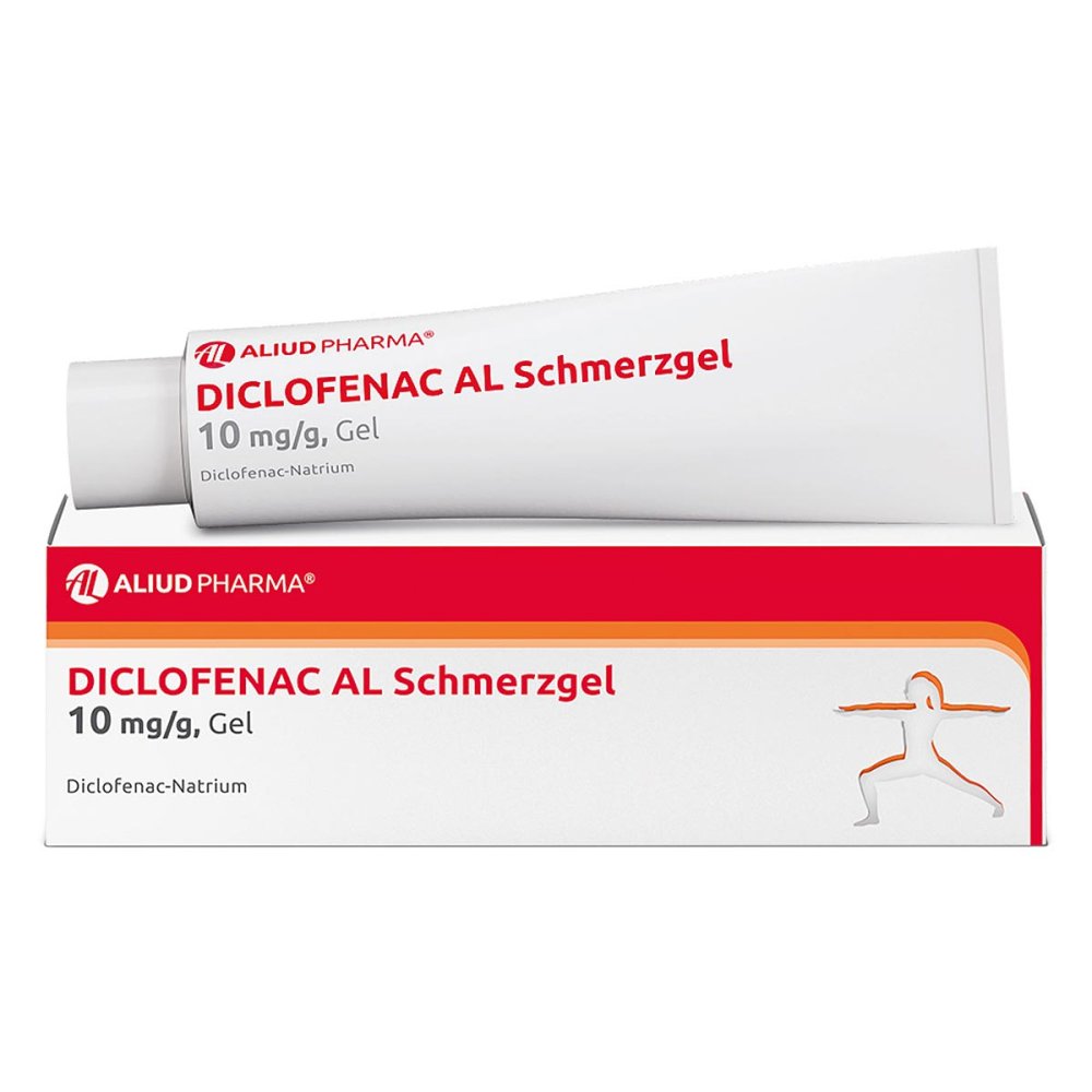 Das Produktfoto zeigt Diclofenac Al Schmerzgel 10 Mg/G (120 g) PZN 16786333