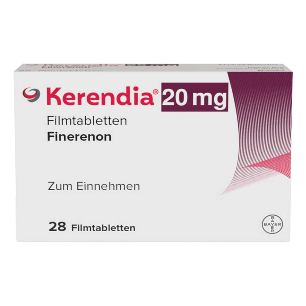 Das Produktfoto zeigt Kerendia 20 Mg Filmtabletten (28 stk) PZN 16807383