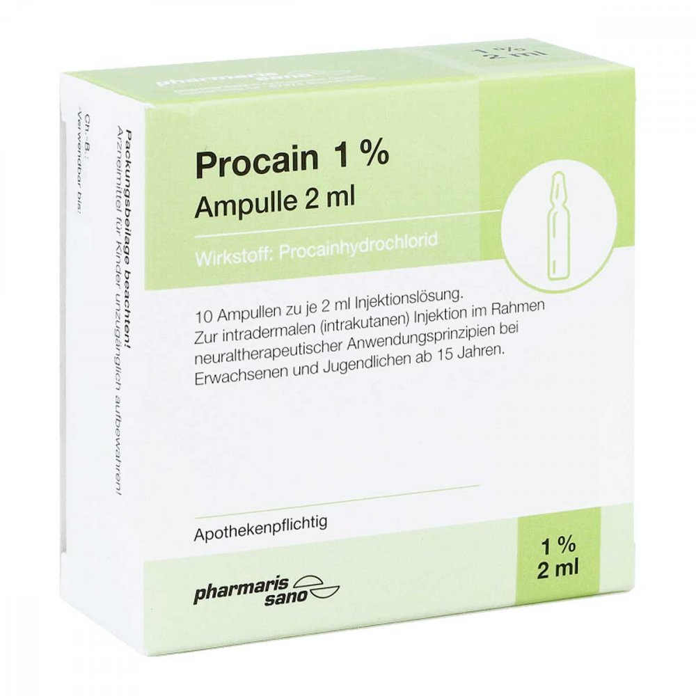 Procain Pharmarissano Ampulle 1% 2 Ml Inj.-Lsg. (10X2 ml)