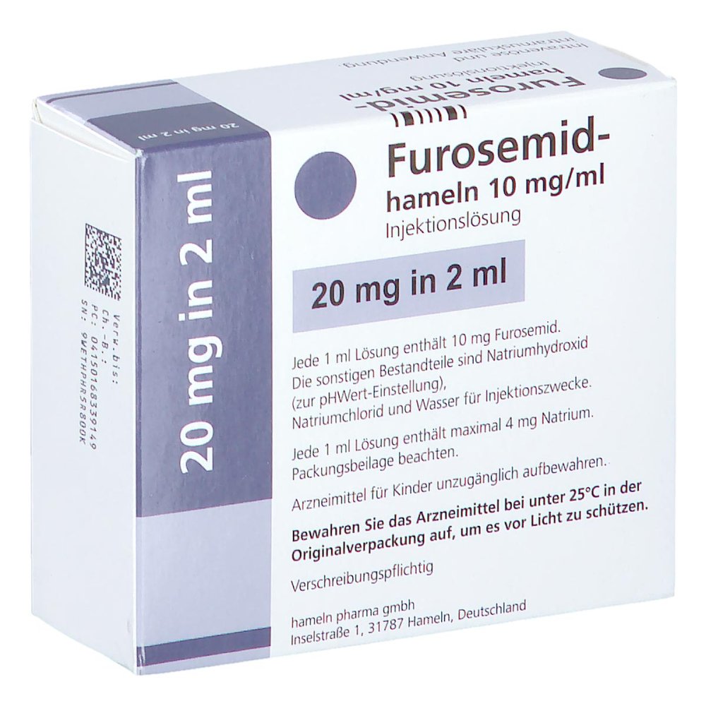 Furosemid-Hameln 10 Mg/Ml Injektionslsg.Amp.20mg (10X2 ml)