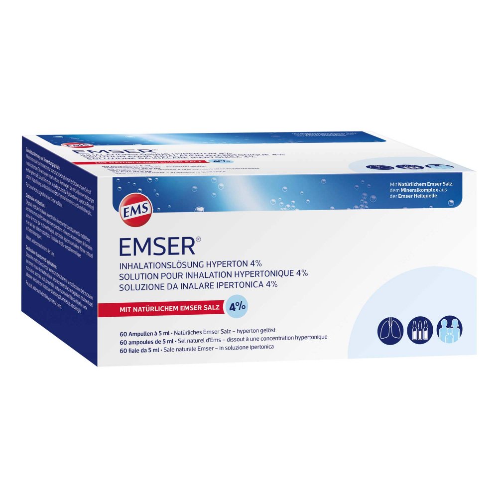 Das Produktfoto zeigt Emser Inhalationslösung Hyperton 4% (60X5 ml) PZN 16851846