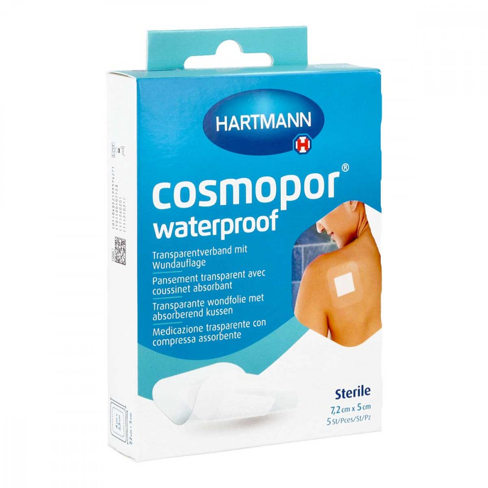 Das Produktfoto zeigt Cosmopor Waterproof Wundverband 5x7,2 Cm Otc (5 stk) PZN 16875930