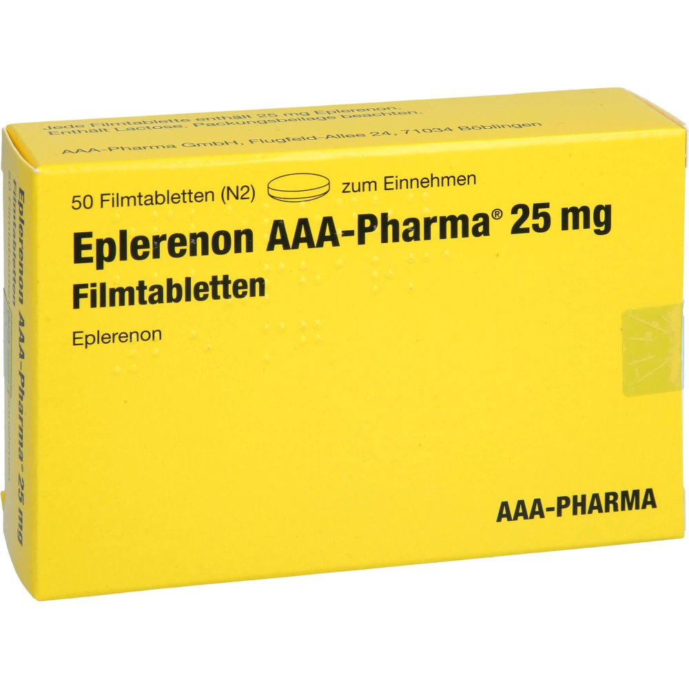 Eplerenon Aaa-Pharma 25 Mg Filmtabletten (50 stk)