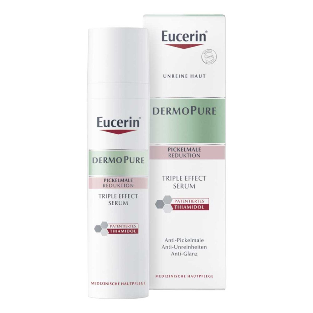 Das Produktfoto zeigt Eucerin Dermopure Triple Effect Serum (40 ml) PZN 16907110