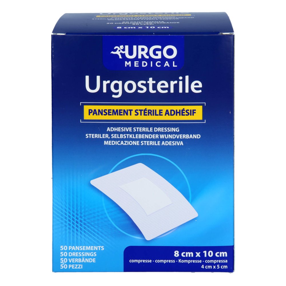 Das Produktfoto zeigt Urgosterile Wundverband 80x100 Mm Steril (50 stk) PZN 17165596