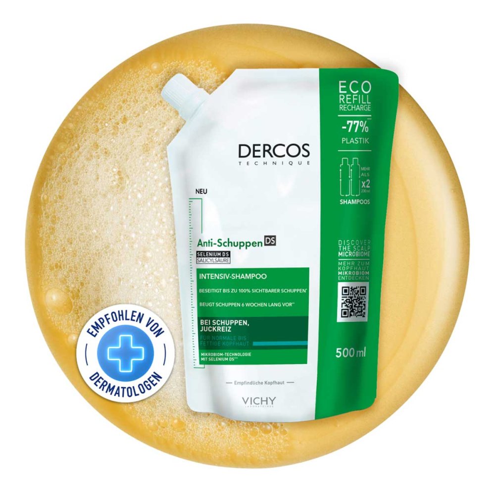 Das Produktfoto zeigt Vichy Dercos Anti-Schuppen Shampoo Fett.Kopfh.Nf (500 ml) PZN 17258398