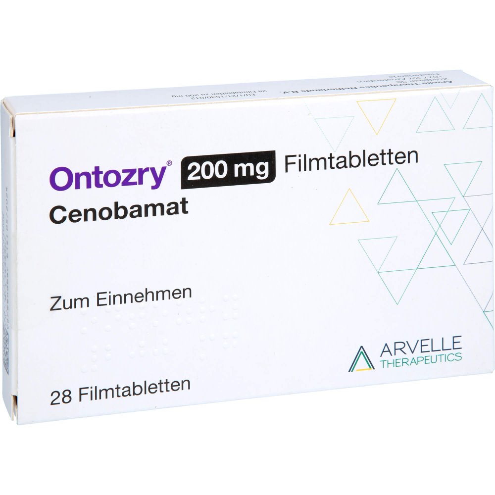 Das Produktfoto zeigt Ontozry 200 Mg Filmtabletten (28 stk) PZN 17259423