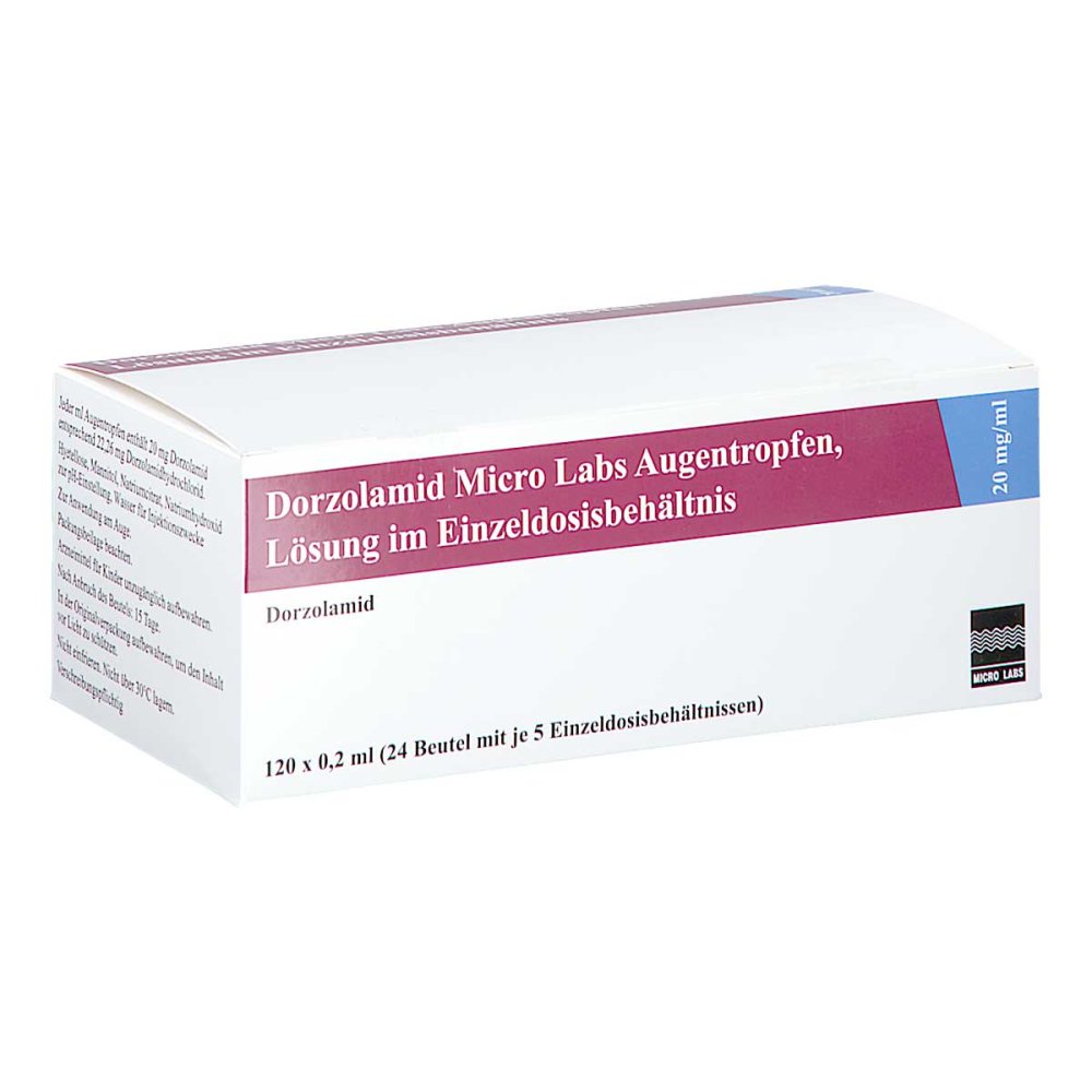Dorzolamid Micro Labs 20 Mg/Ml Atr Lösung Im Edb (120X0.2 ml)