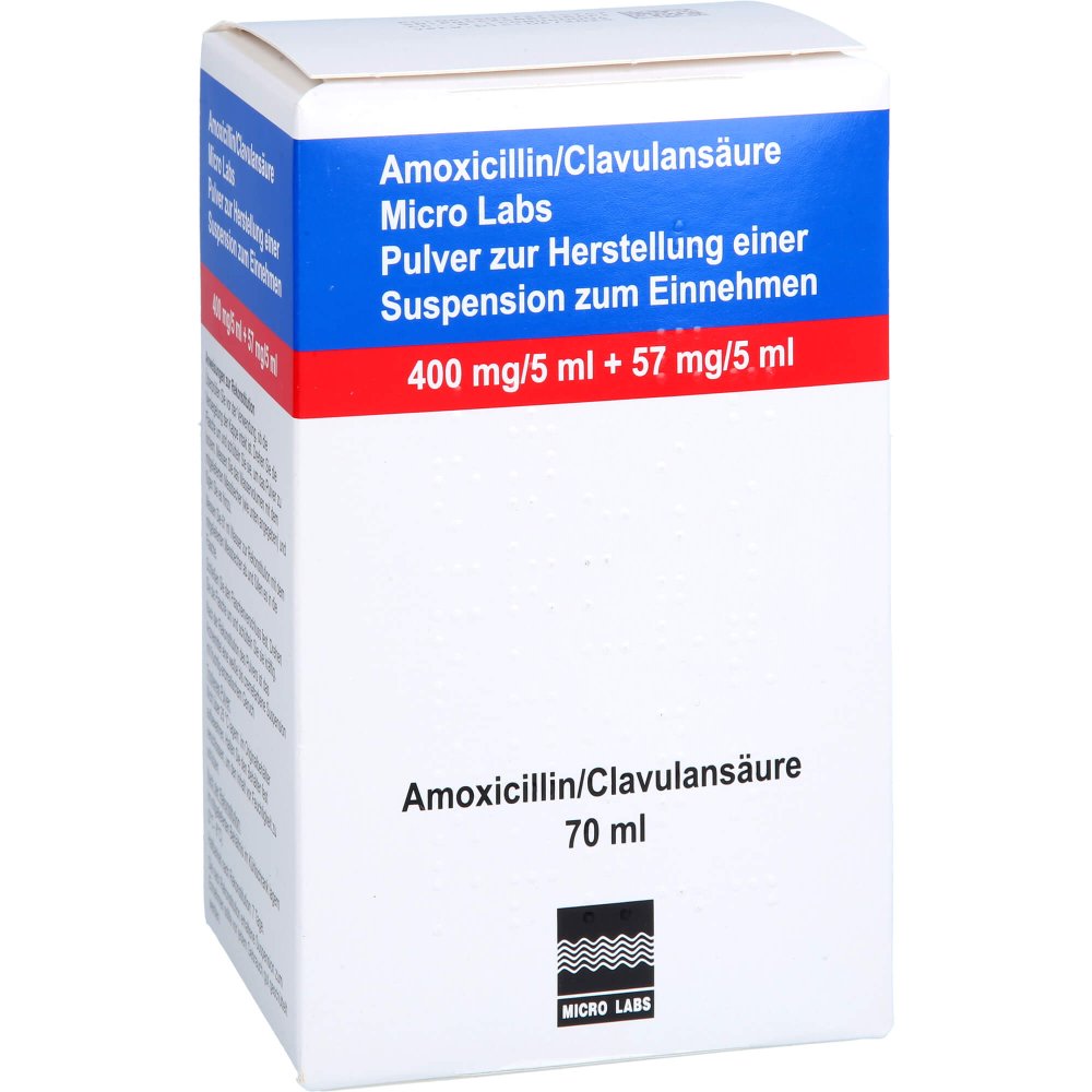 Amoxicillin/Clavulansäure Micro La.400/57mg/5ml (70 ml)