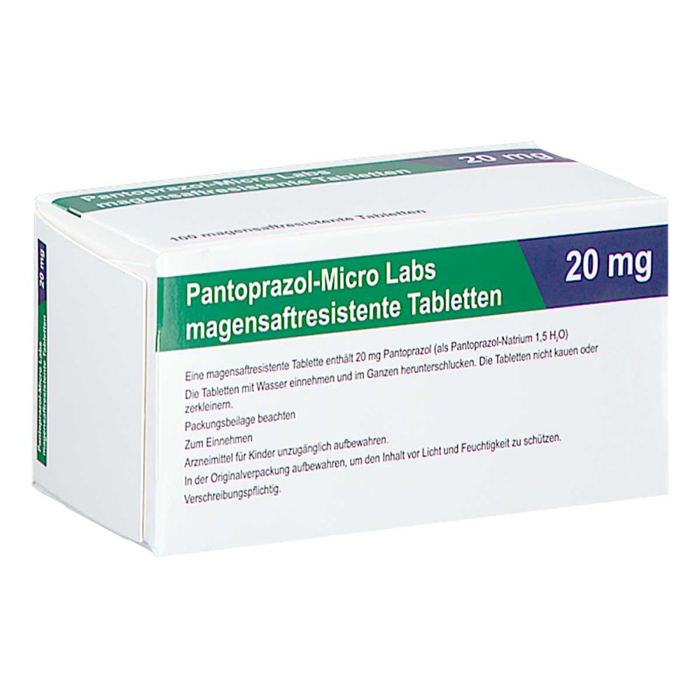 Pantoprazol-Micro Labs 20 Mg Magensaftr.Tabletten (100 stk)
