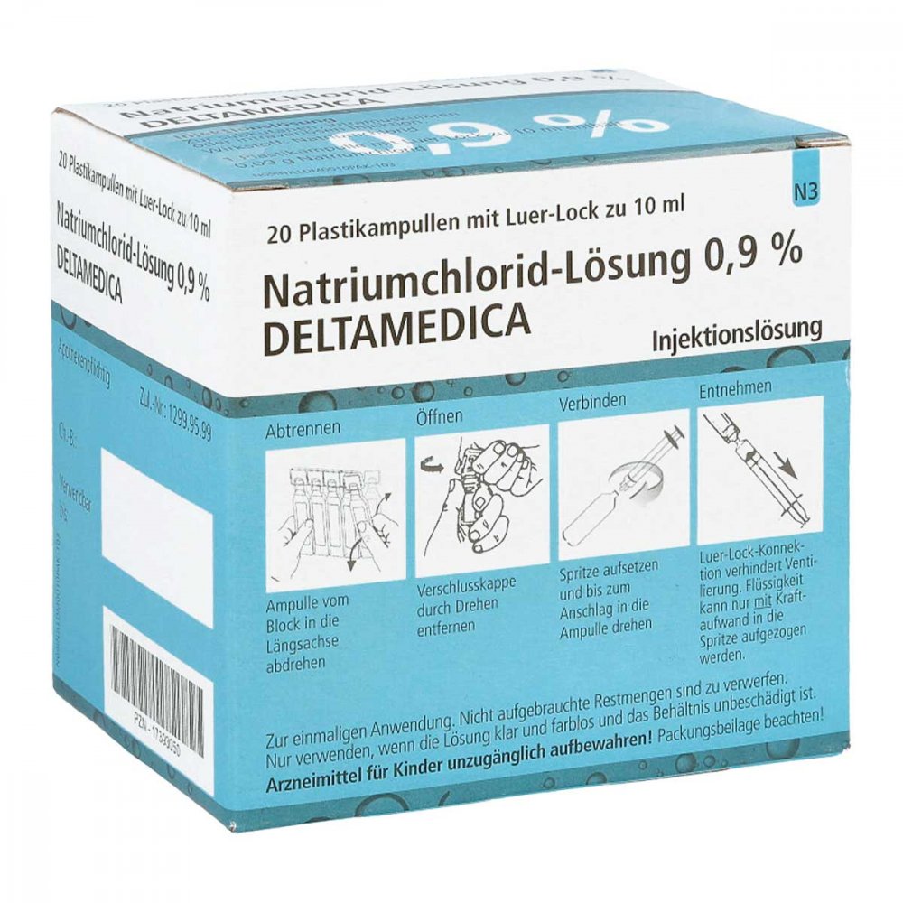 Natriumchlorid-Lösung 0,9% Deltamedica Luer-Lo Pl. (20X10 ml)