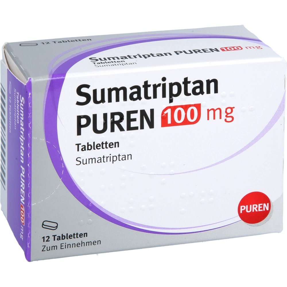 Sumatriptan Puren 100 Mg Tabletten (12 stk)