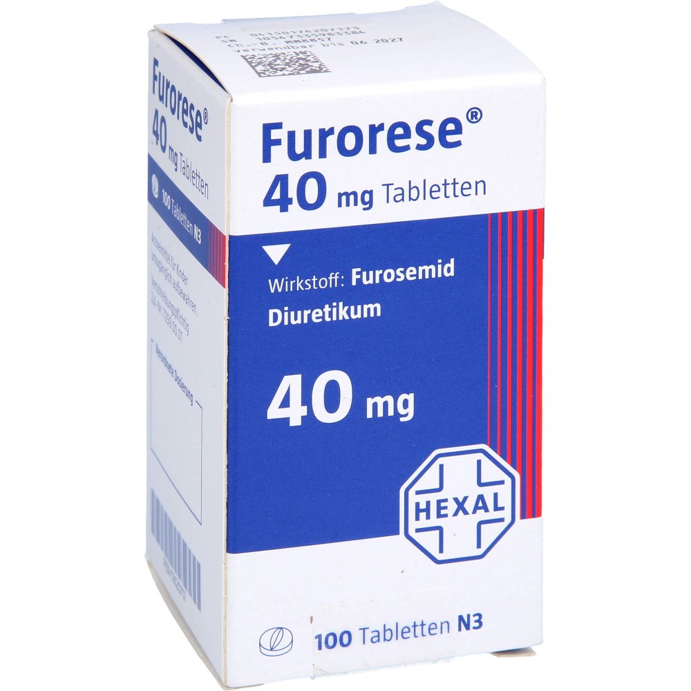 Das Produktfoto zeigt Furorese 40 Mg Tabletten Dose (100 stk) PZN 17420717