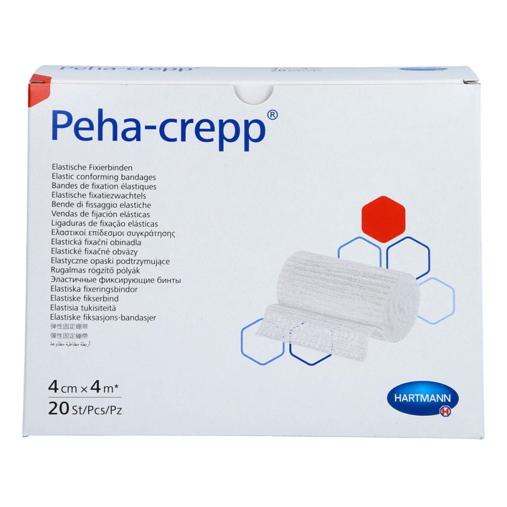 Das Produktfoto zeigt Peha Crepp Fixierbinde 4 Cmx4 M (20 stk) PZN 17435067