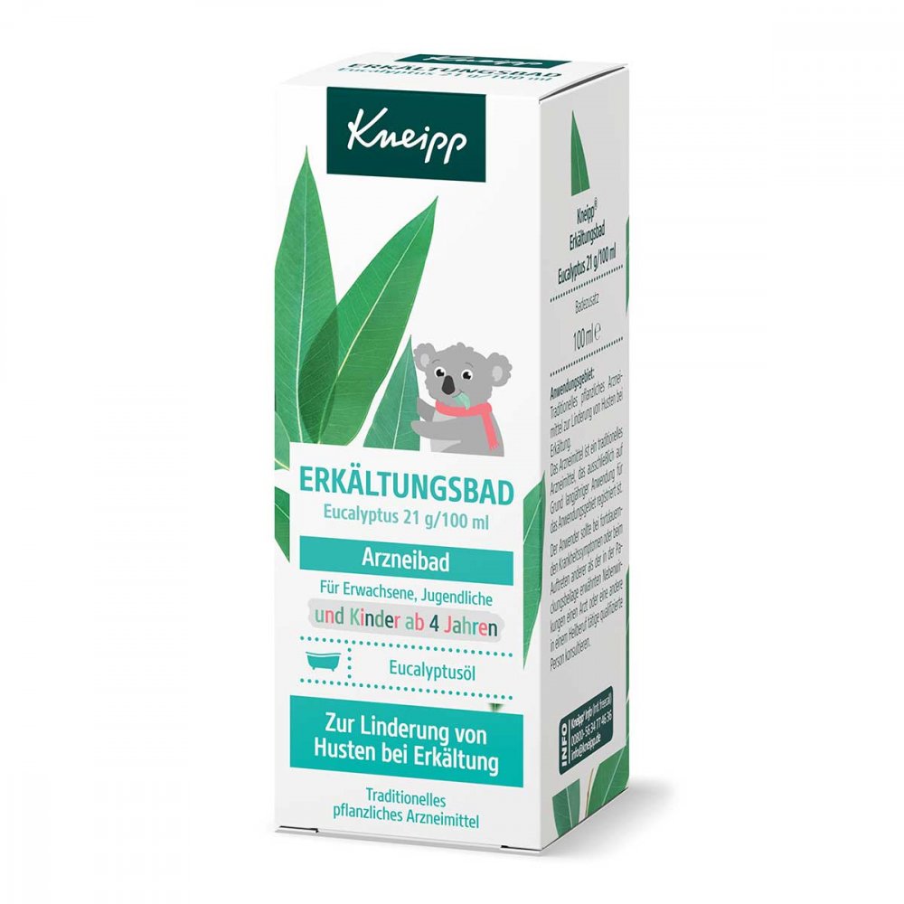 Das Produktfoto zeigt Kneipp Erkältungsbad Eucalyptus 21 G/100 Ml (100 ml) PZN 17441263