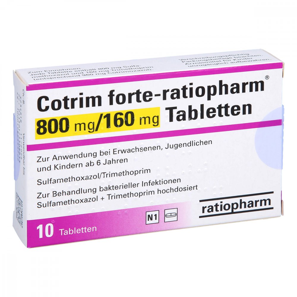 Cotrim Forte-Ratiopharm 800 Mg/160 Mg Tabletten (10 stk)