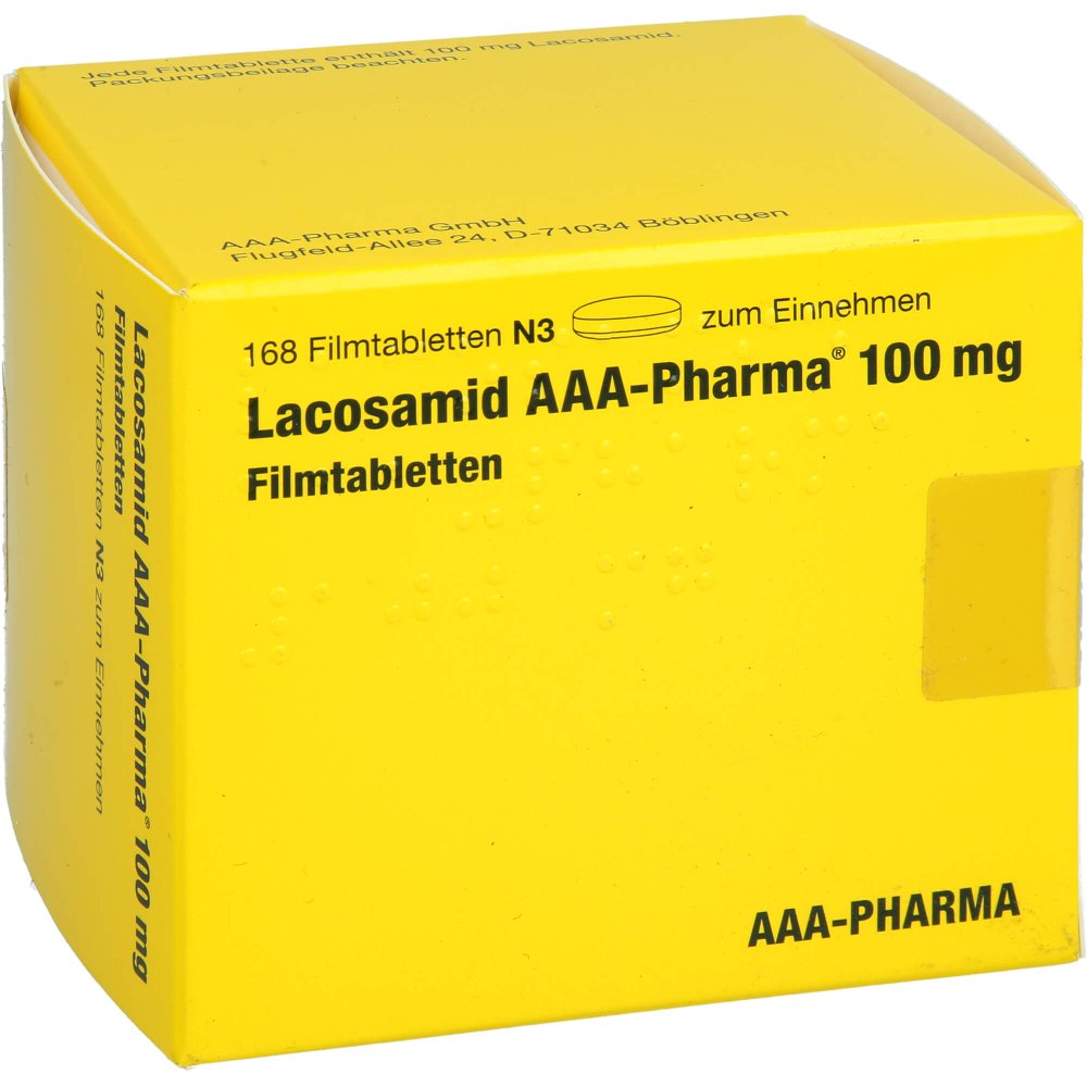 Lacosamid Aaa-Pharma 100 Mg Filmtabletten (168 stk)