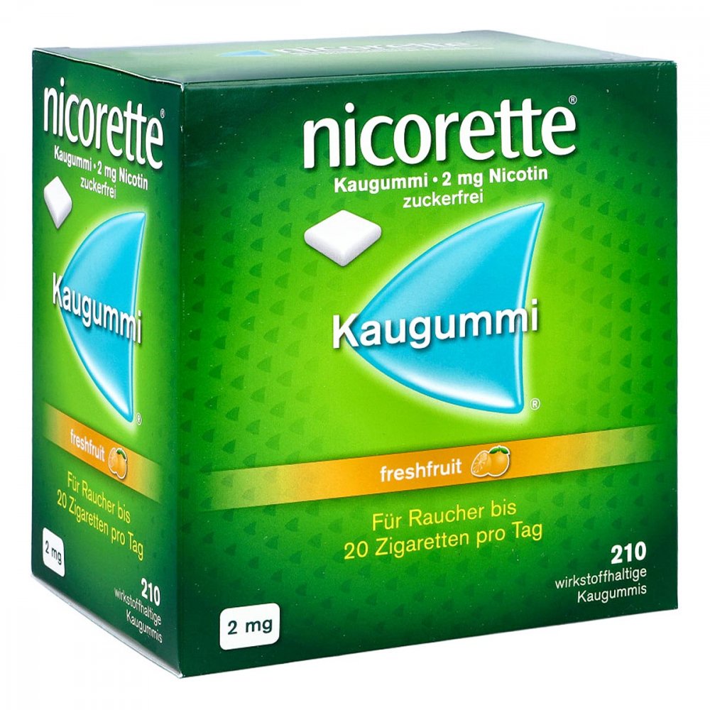 Nicorette Kaugummi 2 Mg Freshfruit (210 stk)