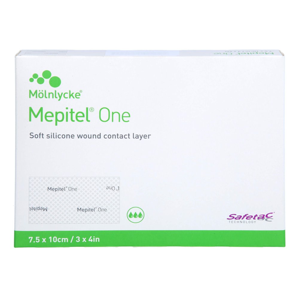 Das Produktfoto zeigt Mepitel One 7,5x10 Cm Silikon Netzverband (10 stk) PZN 17606072
