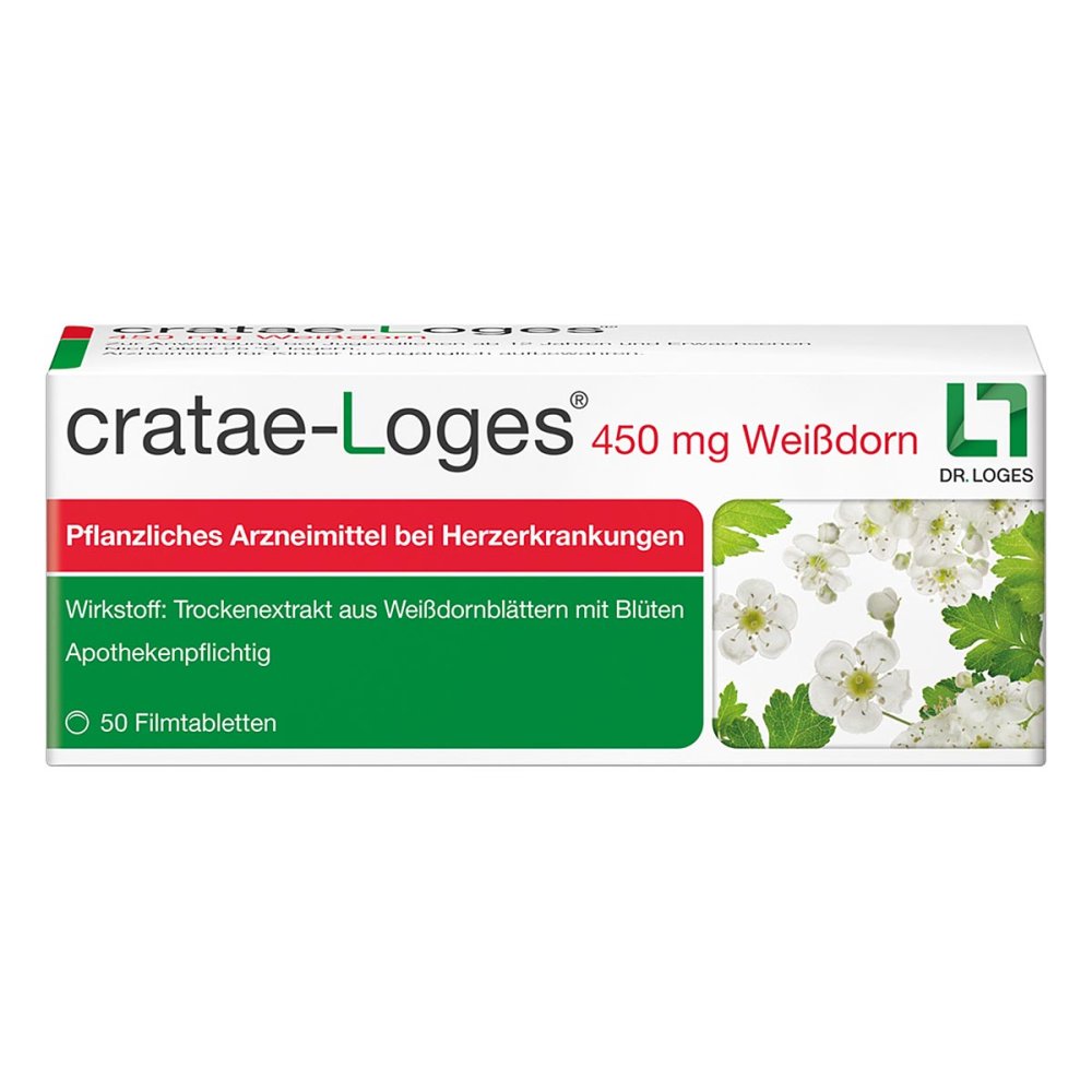 Cratae-Loges 450 Mg Weißdorn Filmtabletten (50 stk)