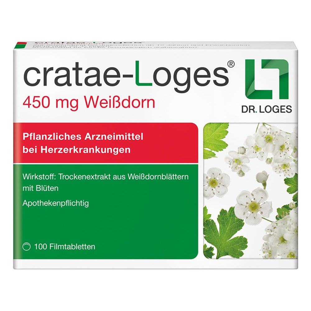 Cratae-Loges 450 Mg Weißdorn Filmtabletten (100 stk)