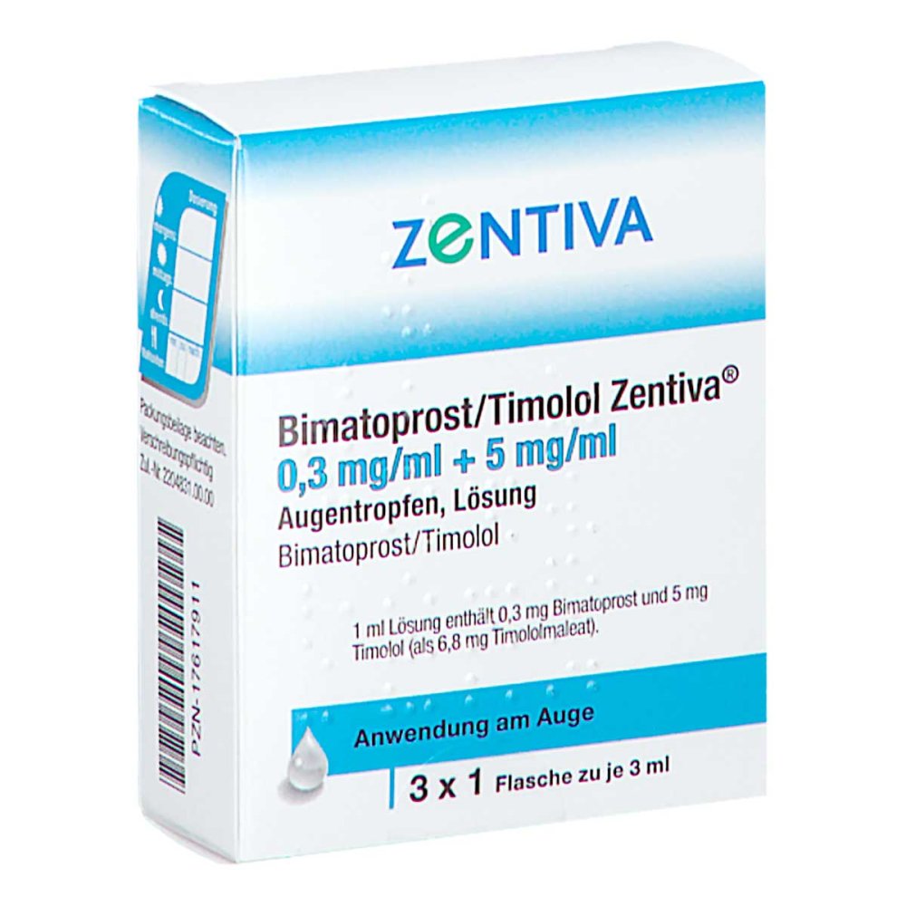 Bimatoprost/Timolol Zentiva 0,3mg/Ml + 5mg/Ml Atr (3X3 ml)