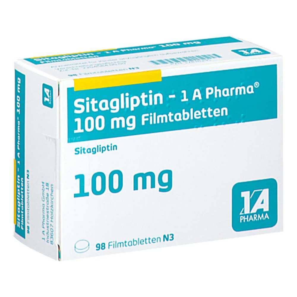 Sitagliptin-1a Pharma 100 Mg Filmtabletten (98 stk)