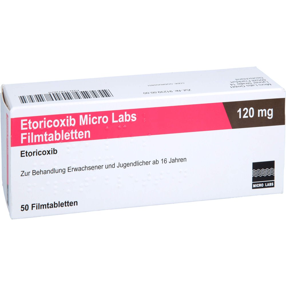 Etoricoxib Micro Labs 120 Mg Filmtabletten (50 stk)