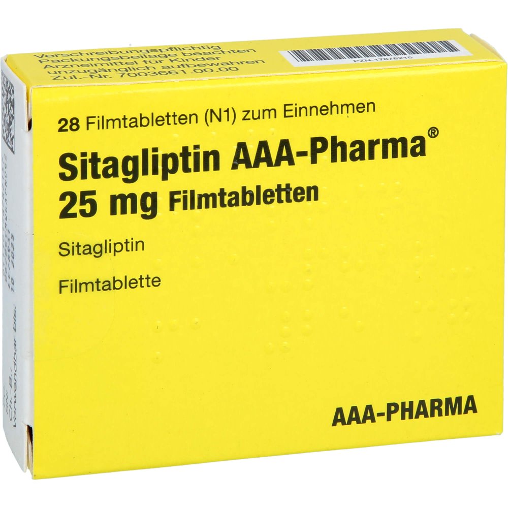 Sitagliptin Aaa-Pharma 25 Mg Filmtabletten (28 stk)