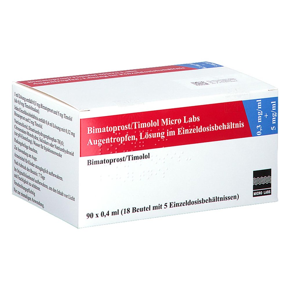 Bimatoprost/Timolol Micro Labs 0,3+5 Mg/Ml Atr Edb (90X0.4 ml)