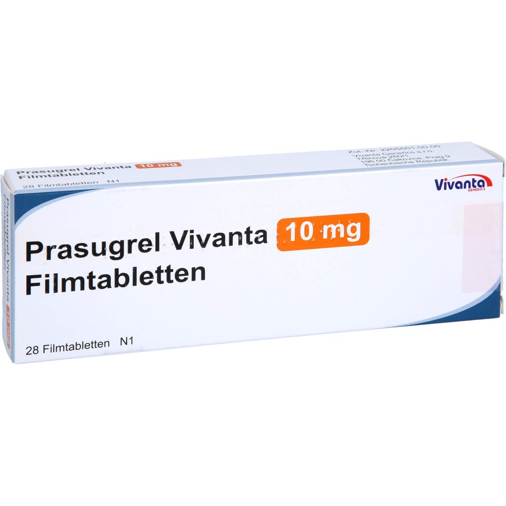 Das Produktfoto zeigt Prasugrel Vivanta 10 Mg Filmtabletten (28 stk) PZN 17940204