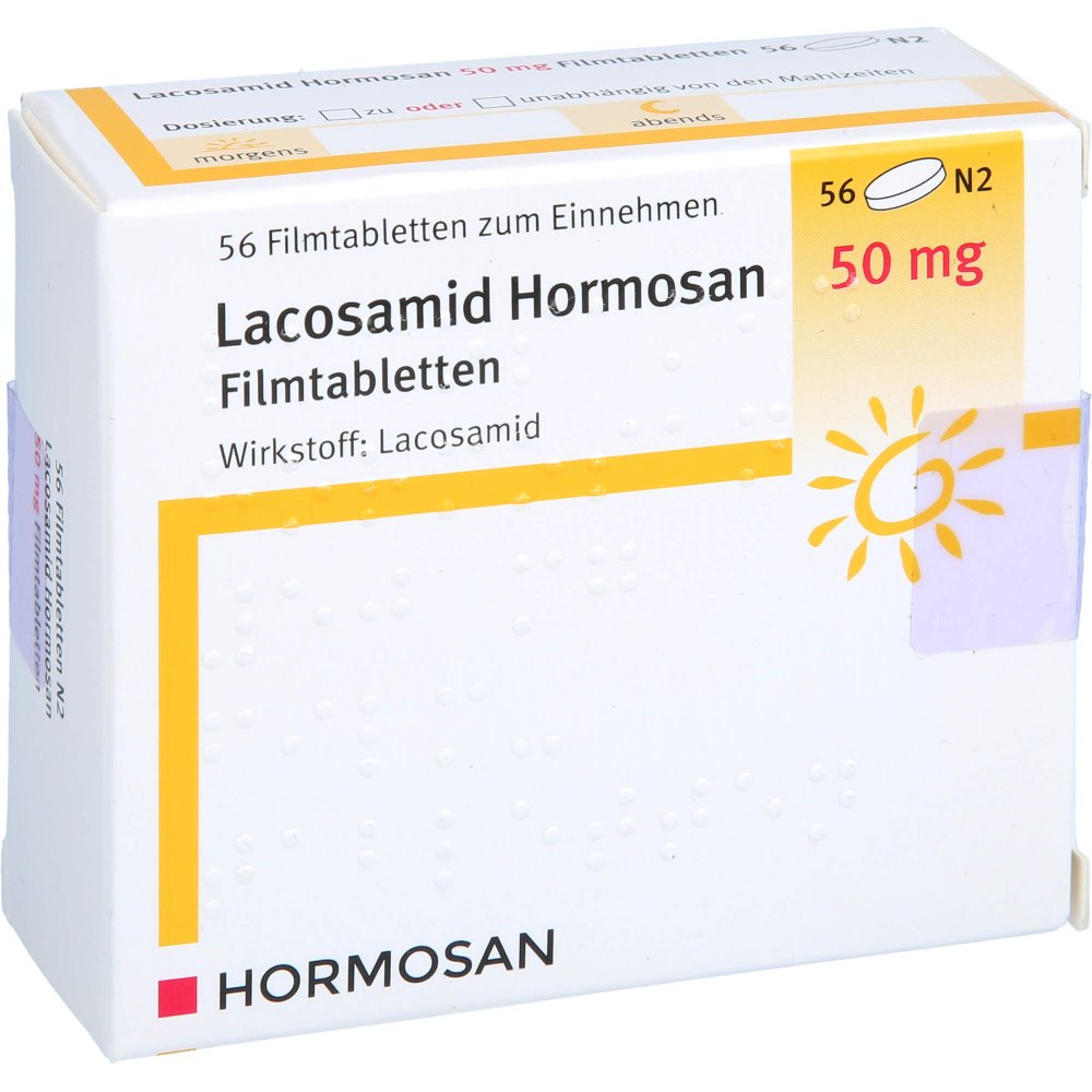 Lacosamid Hormosan 50 Mg Filmtabletten (56 stk)