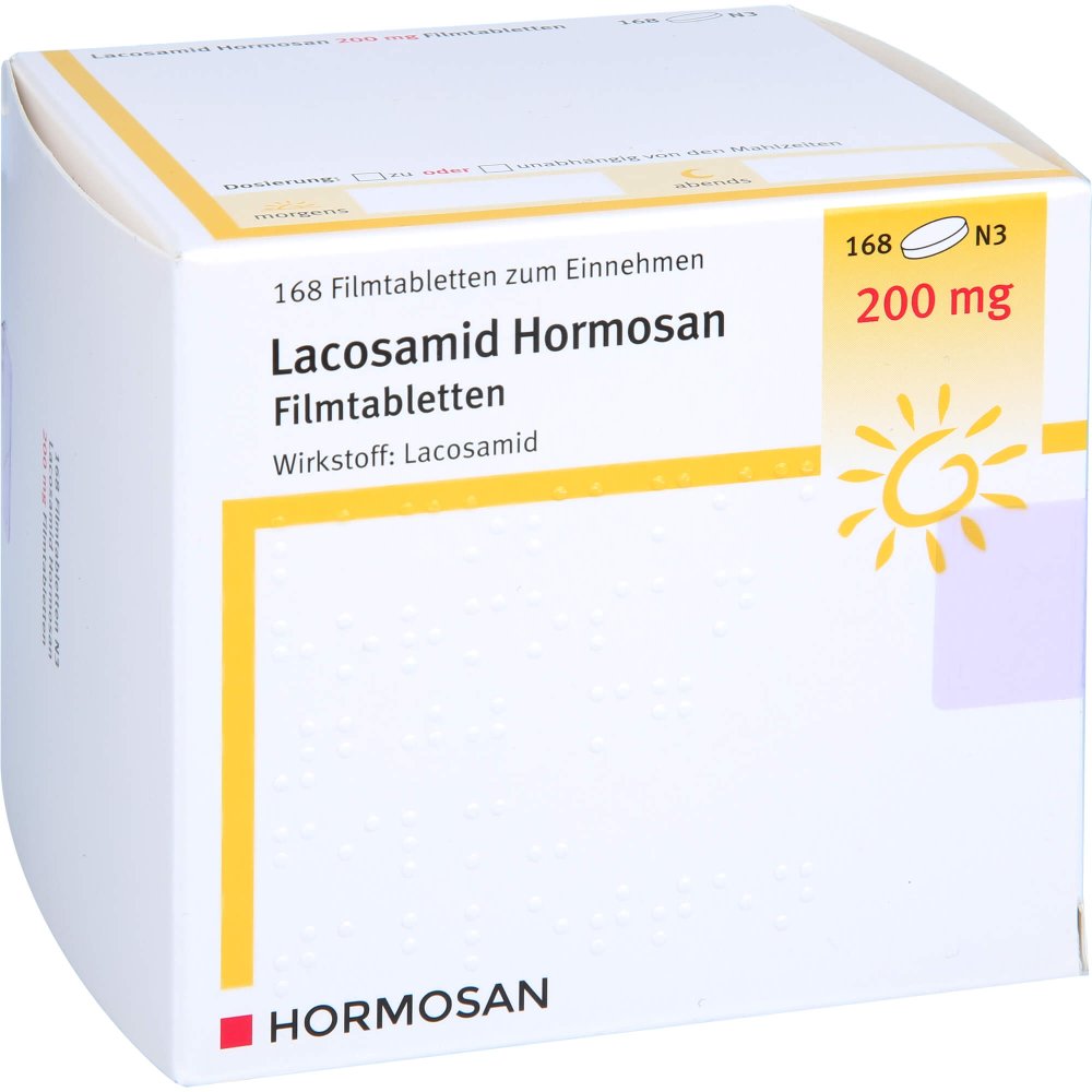 Lacosamid Hormosan 200 Mg Filmtabletten (168 stk)