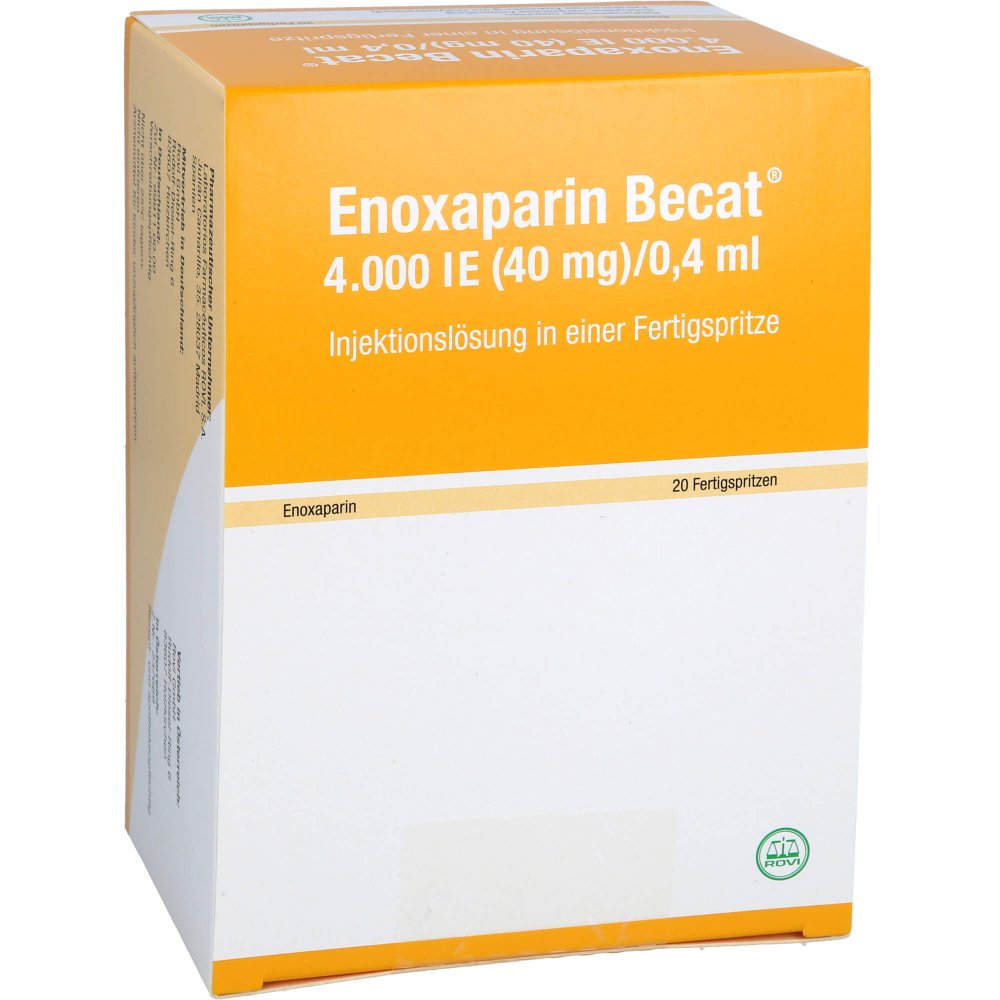 Enoxaparin Becat 4.000 I.E. 40mg/0,4ml Inj.-Lsg.Fs (20 stk)