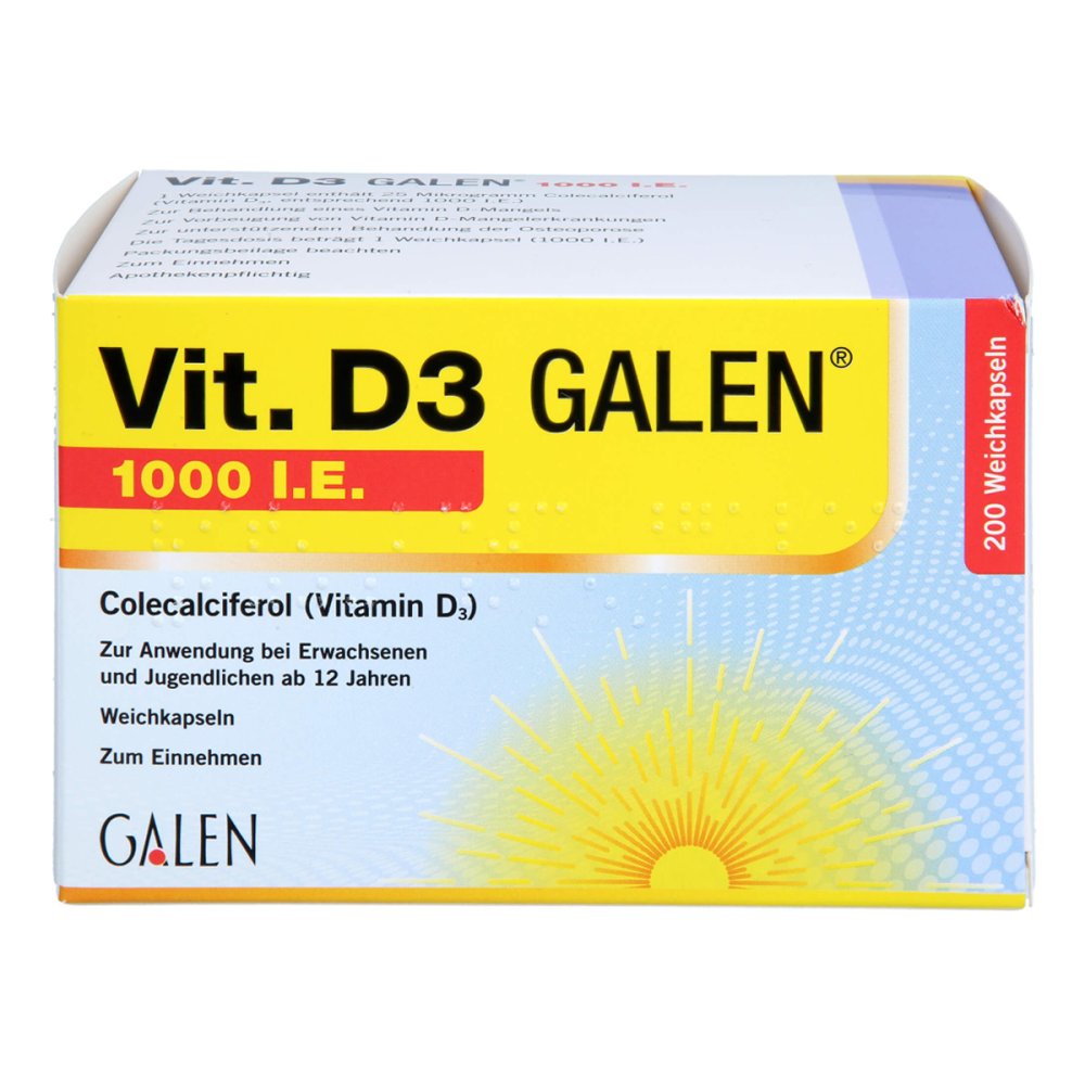 Vit. D3 Galen 1000 I.E. Weichkapseln (200 stk)