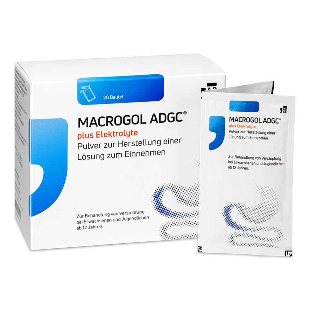 Macrogol Adgc Plus Elektrolyte Plv.Z.H.E.L.Z.Einn. (20 stk)