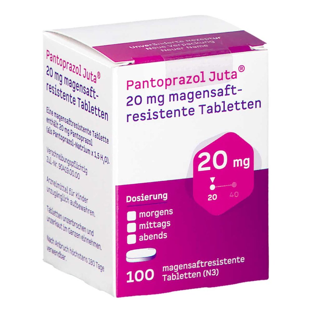 Pantoprazol Juta 20 Mg Magensaftres.Tabletten (100 stk)