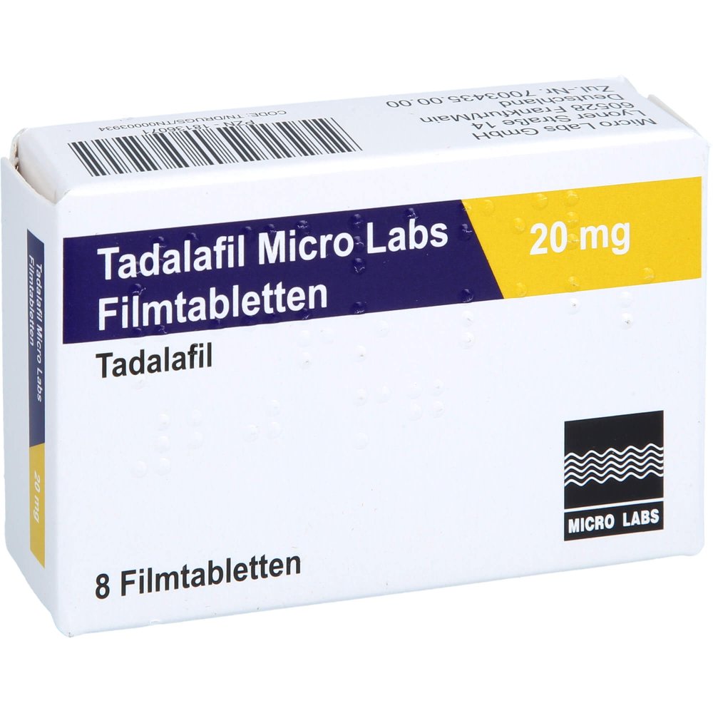 Tadalafil Micro Labs 20 Mg Filmtabletten (8 stk)