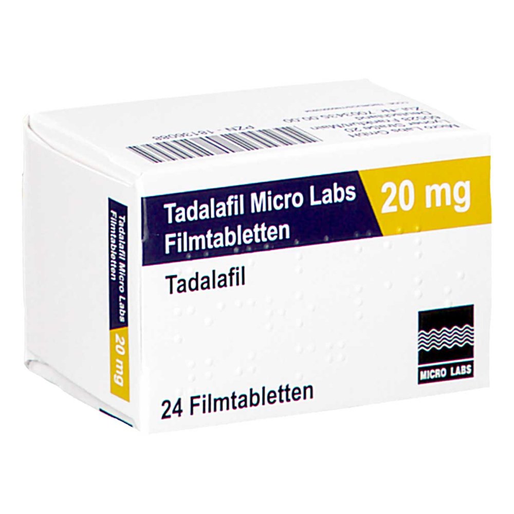 Tadalafil Micro Labs 20 Mg Filmtabletten (24 stk)