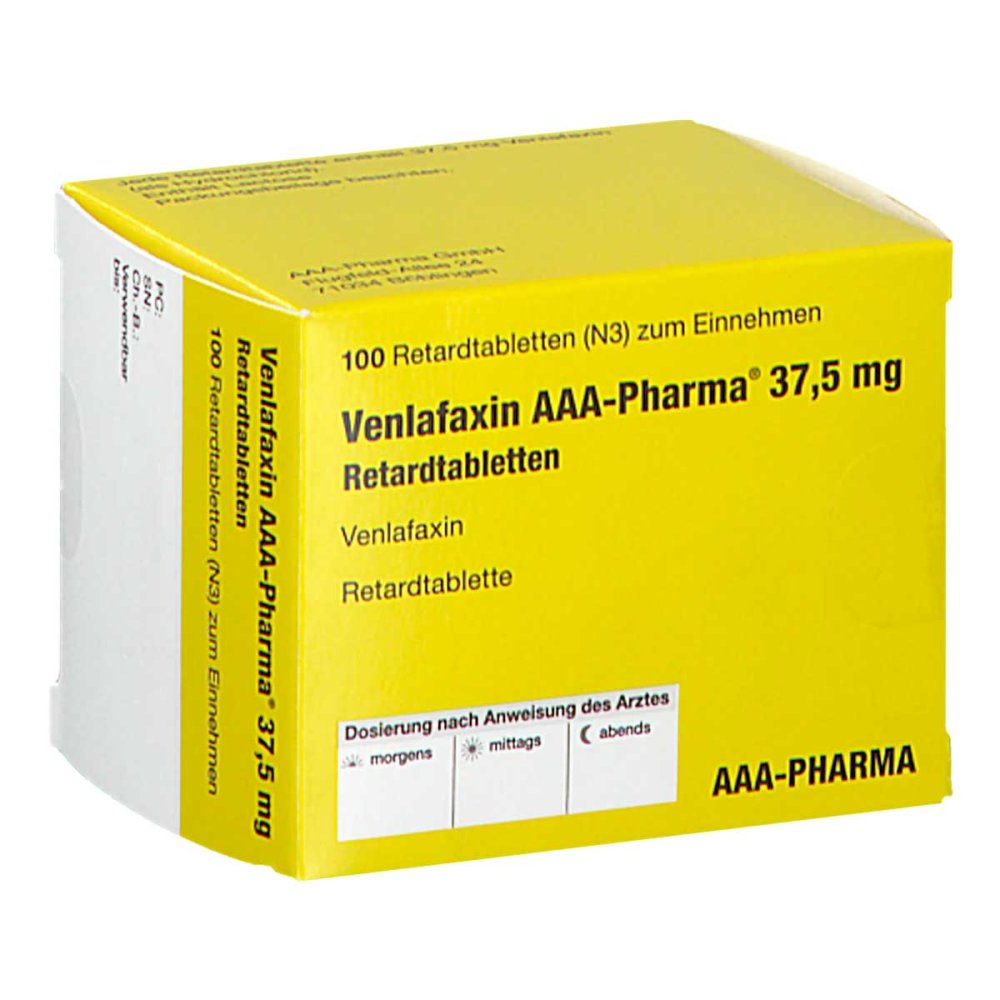 Venlafaxin Aaa-Pharma 37,5 Mg Retardtabletten (100 stk)