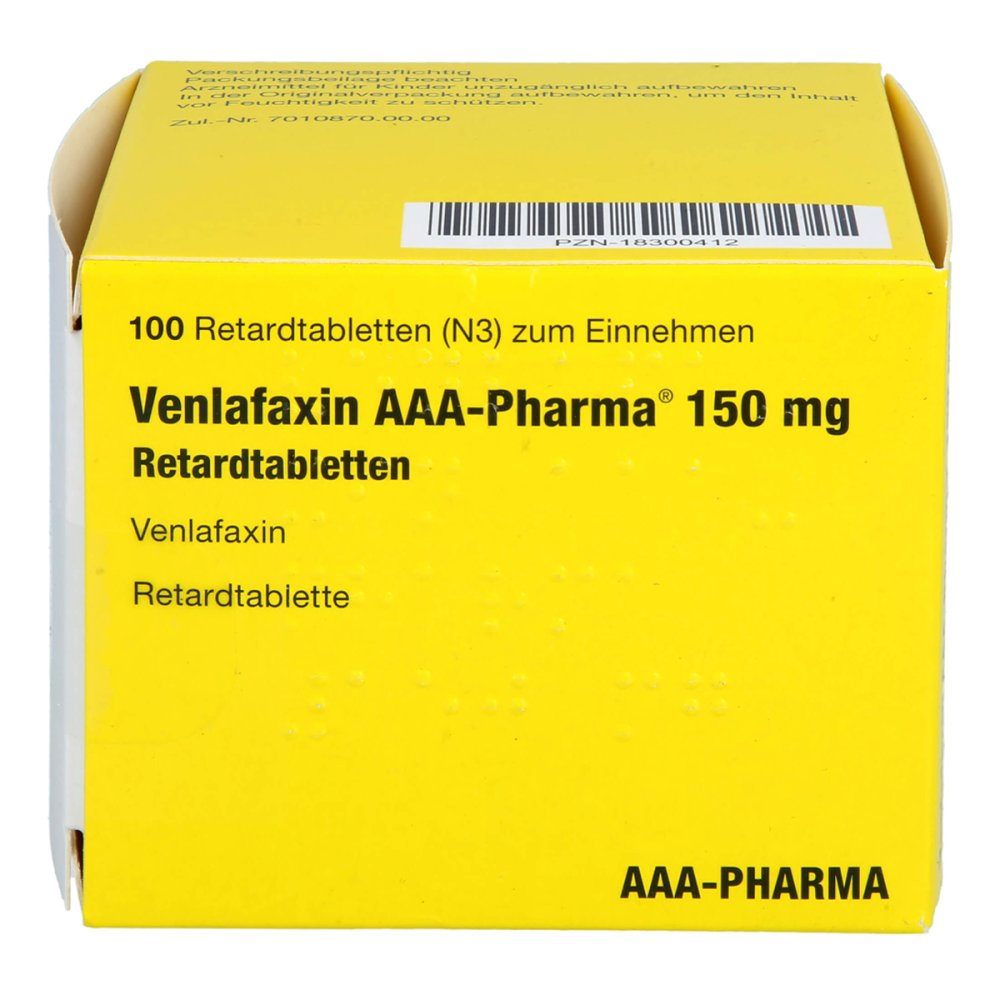 Venlafaxin Aaa-Pharma 150 Mg Retardtabletten (100 stk)