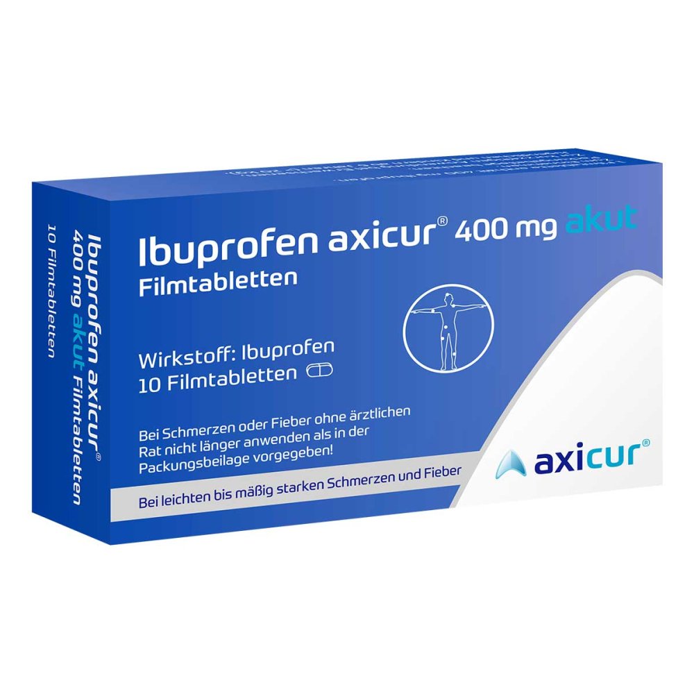 Ibuprofen Axicur 400 Mg Akut Filmtabletten (10 stk)