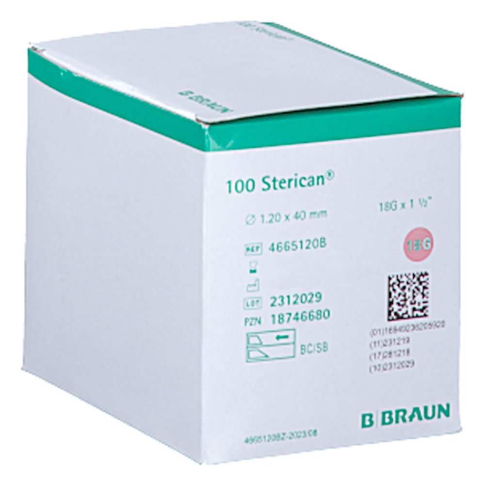 Sterican Einmalkanüle 18 G 40 Mm Kurzschliff (100 stk)