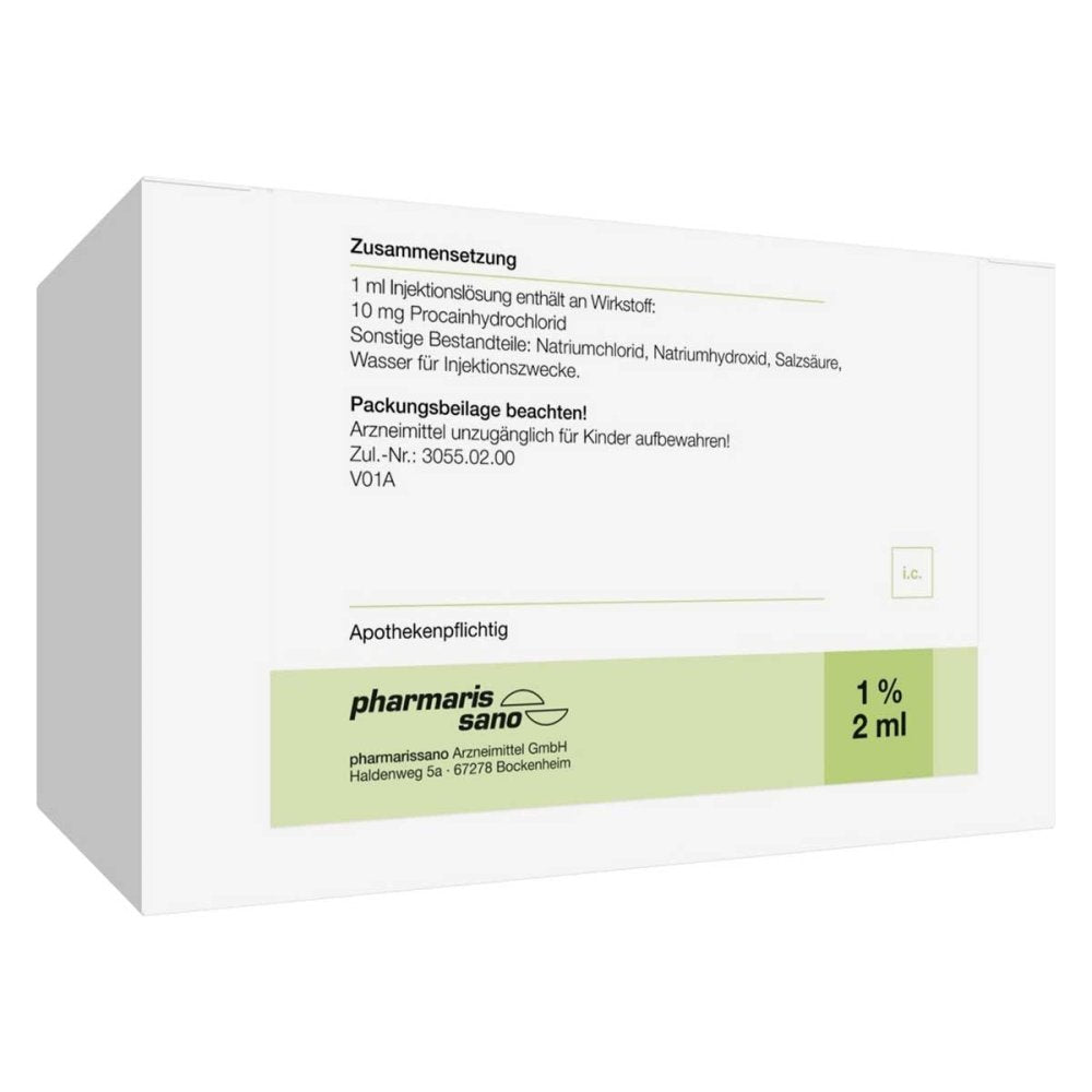 Procain Pharmarissano Ampulle 1% 2 Ml Inj.-Lsg. (100X2 ml)