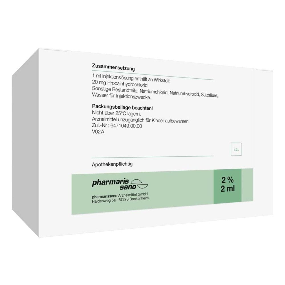 Procain Pharmarissano Ampulle 2% 2 Ml Inj.-Lsg. (100X2 ml)