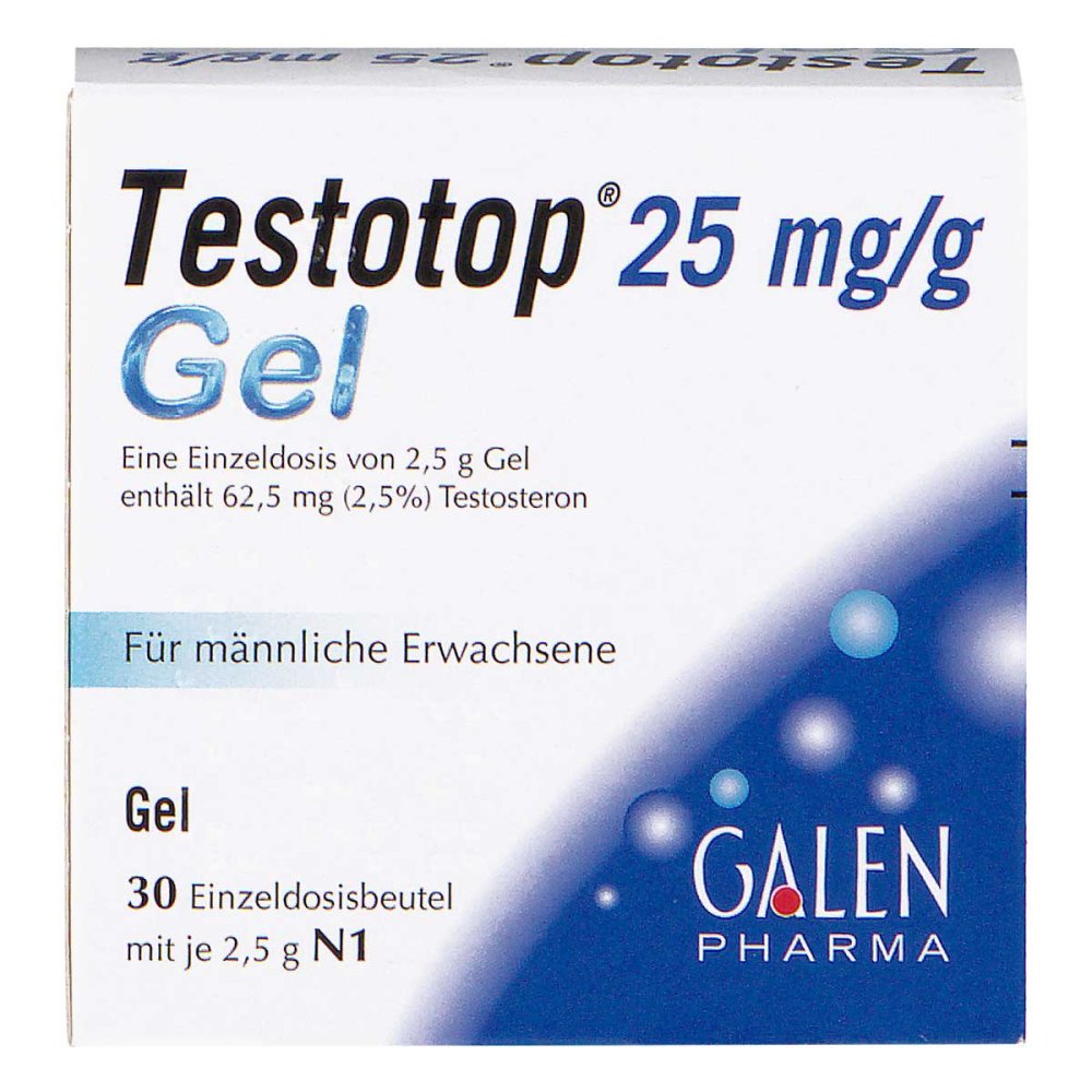 Testotop 25 Mg/G Gel Einzeldosisbtl.A 2,5 G (30 stk)