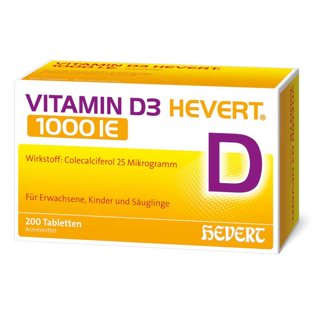 Vitamin D3 Hevert 1000 I.E. Tabletten (200 stk)