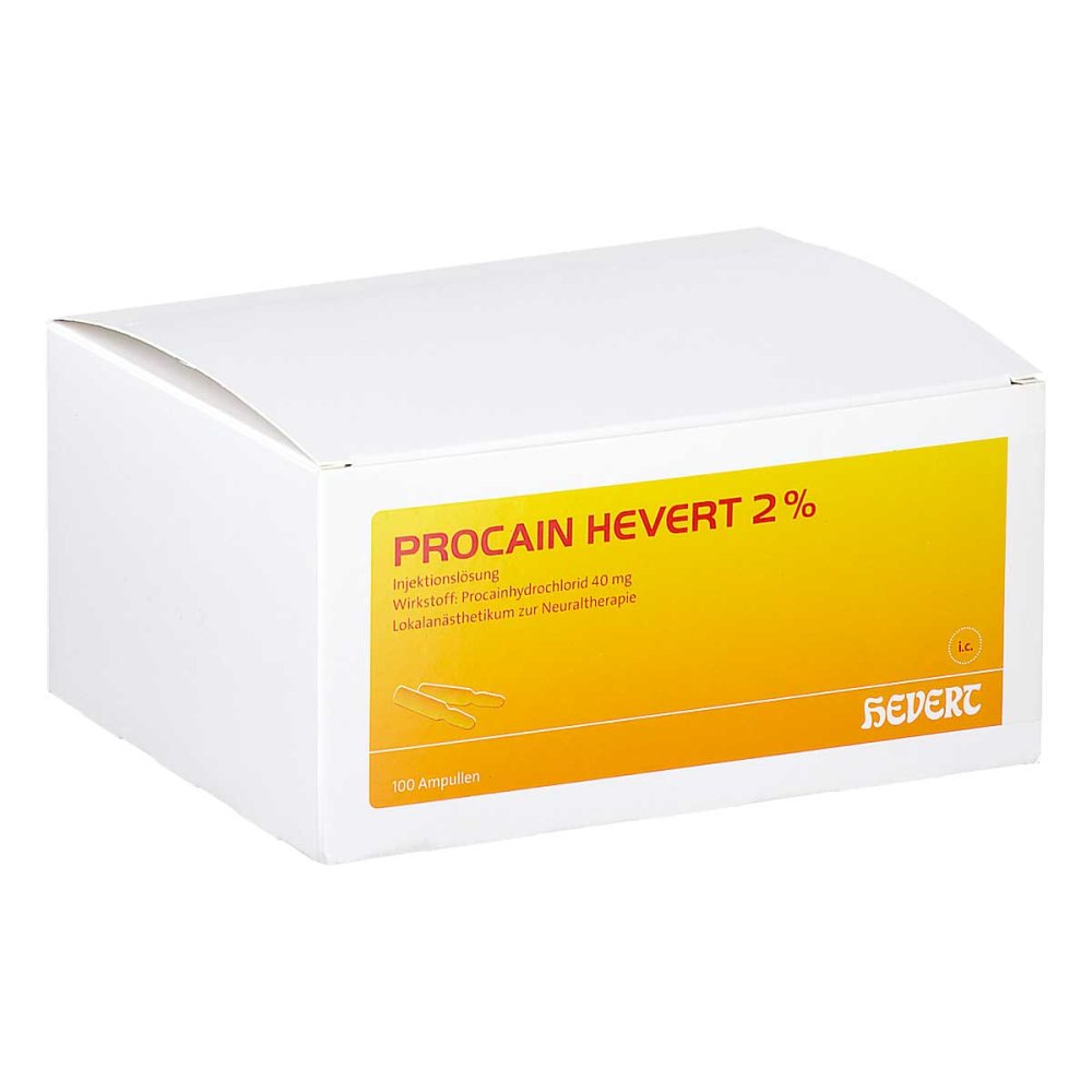 Procain Hevert 2% Injektionslösung Ampullen (100X2 ml)