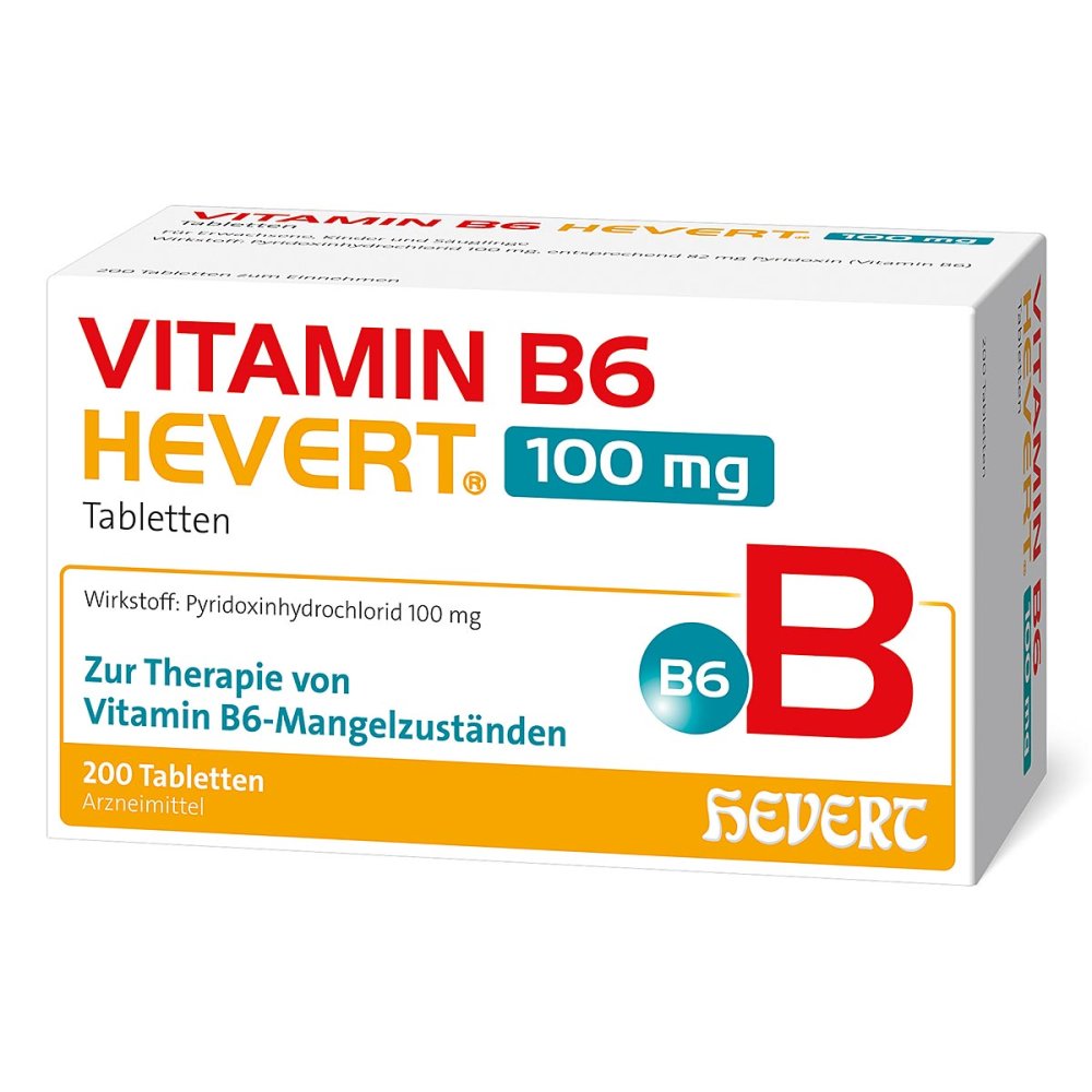 Vitamin B6 Hevert 100 Mg Tabletten (200 stk)