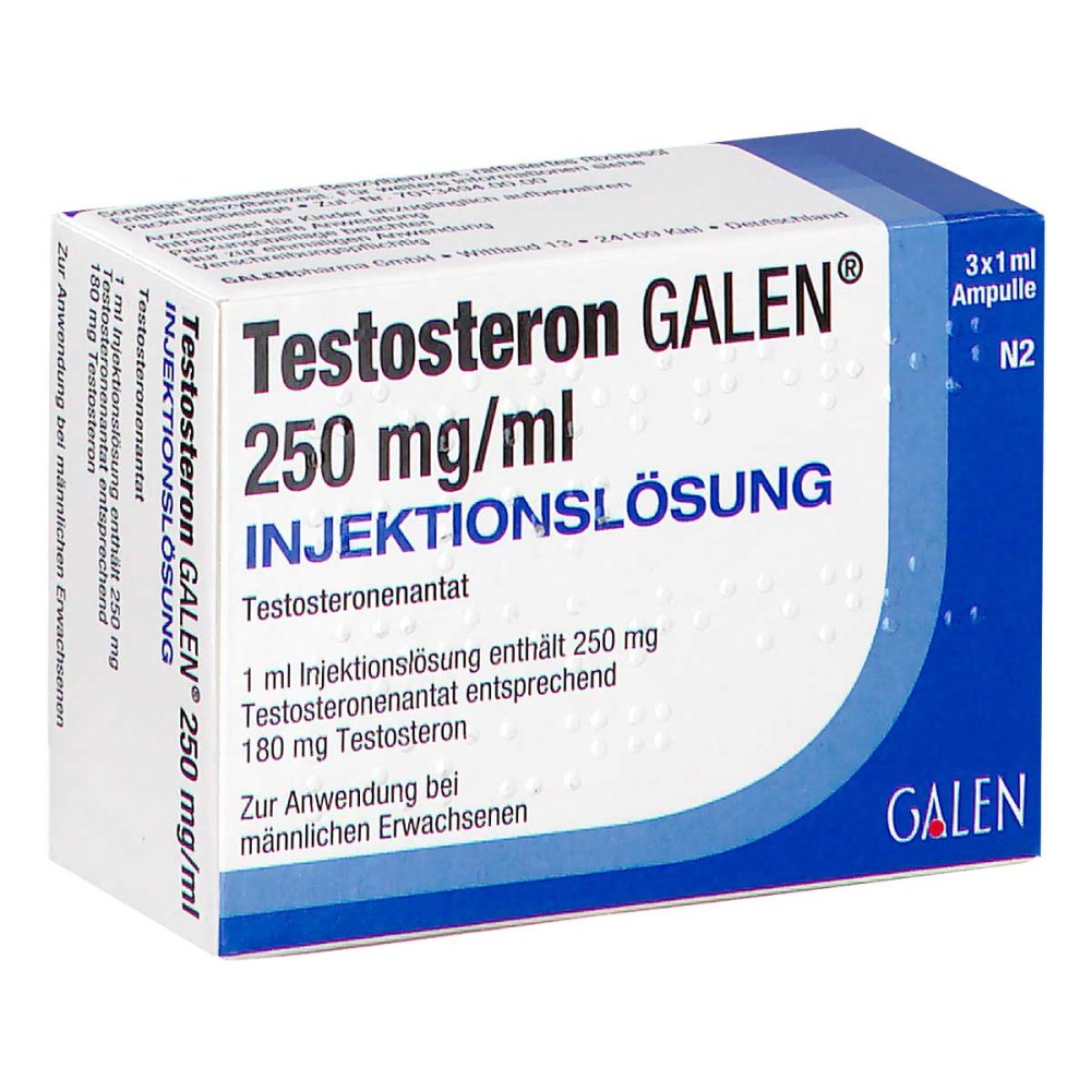 Testosteron Galen 250 Mg/Ml Injektionslösung (3X1 ml)